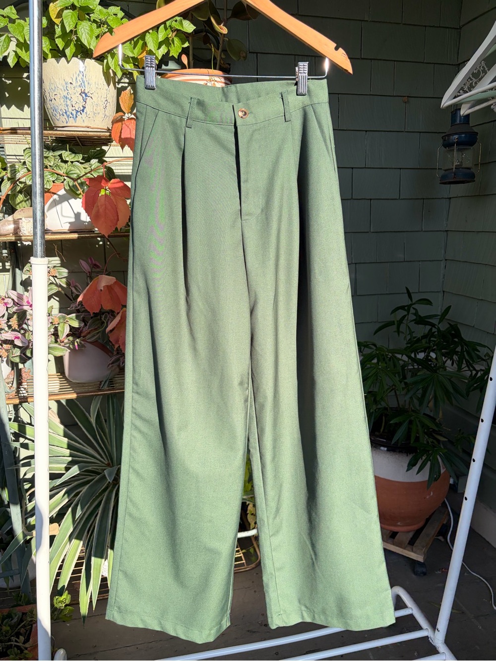 Hunter Green Baggy Chino Pants